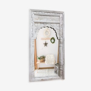 Espejo Tallado Ref.MAC88 Blanco Decape