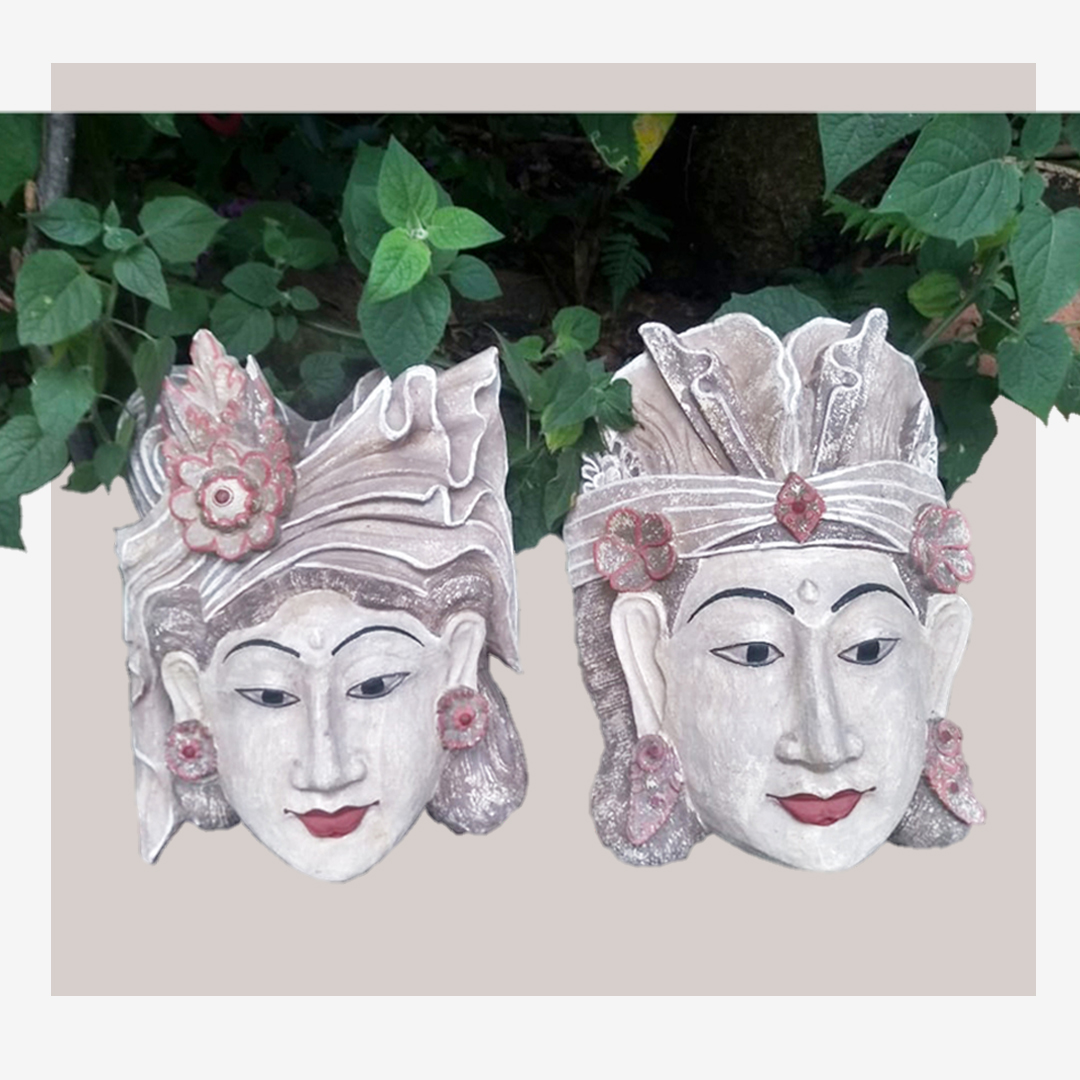 Pareja Máscaras balineses INDO-111A