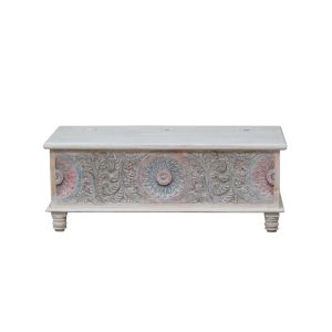 Baúl de India Tallado en Madera Ref.CAC-093 #A