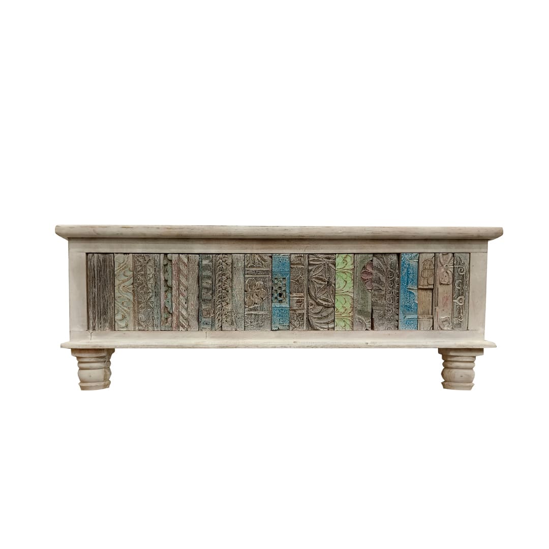 Baúl de India Tallado en Madera Ref.CAC-208