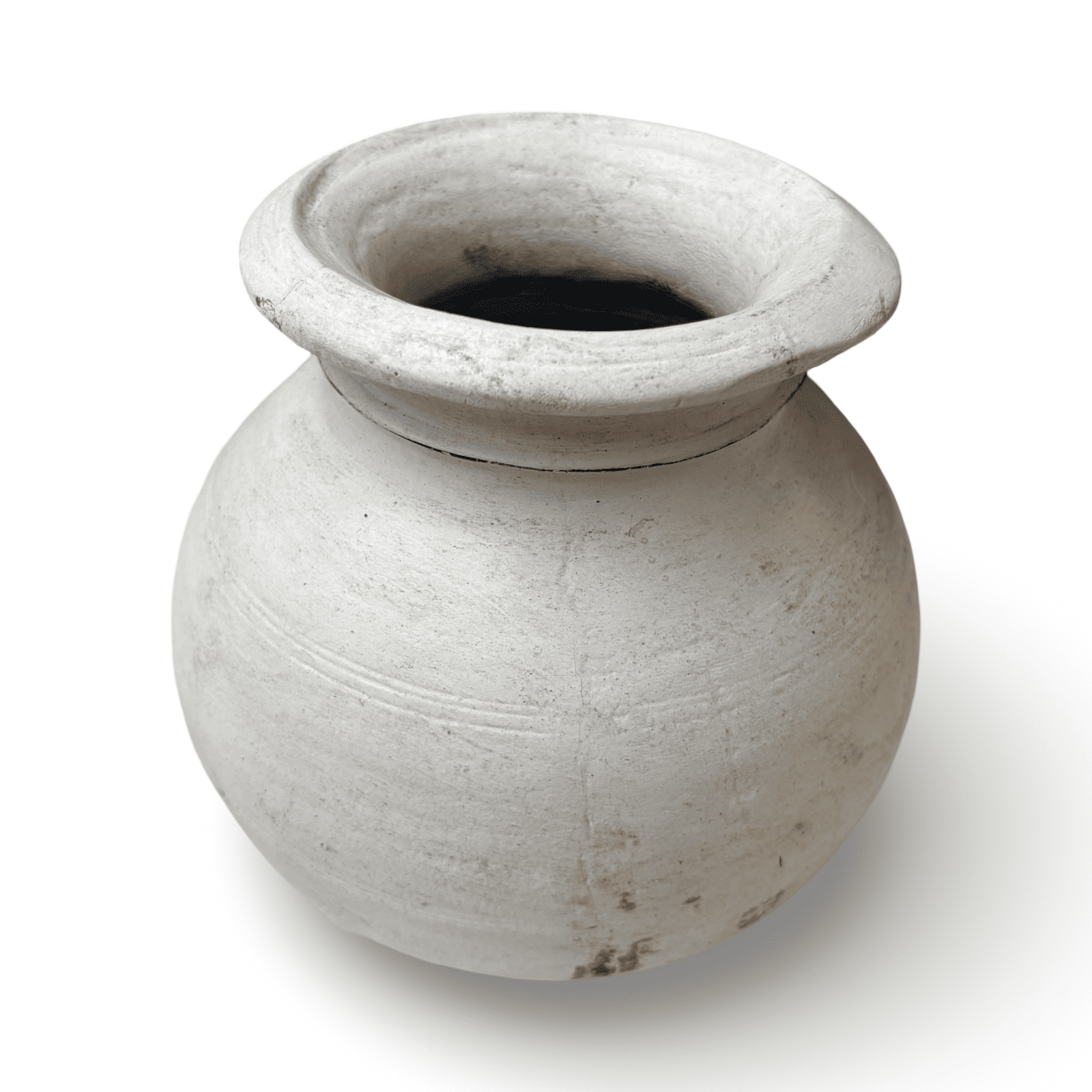 Jarrón en madera blanco wash pequeño REF.A3B