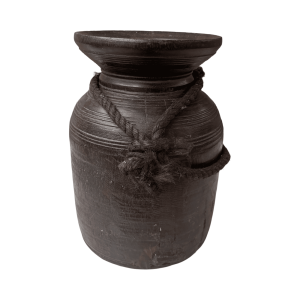 Jarrón en madera cafe CAC-984