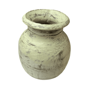 Jarrón en madera verde 25cms REF.A4V