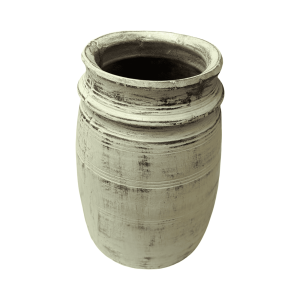 Jarrón en madera verde 30cms REF.A2V