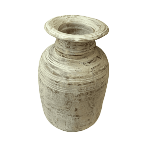 Jarrón en madera verde 40cms REF.A1V